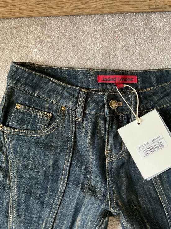 Jaded London Dark Blue Stripe Slim Jeans - Picture 4 of 8